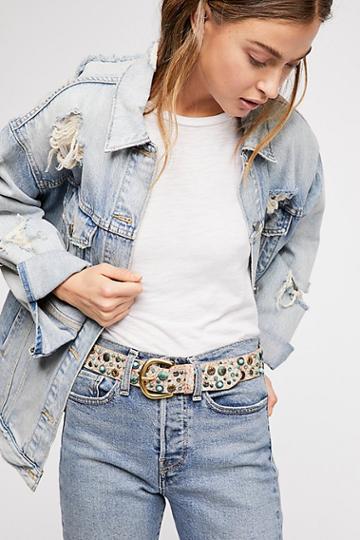 Capri Embellished Belt By Streets Ahead At Free People
